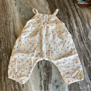Zara Girls floral romper 6-9 mo